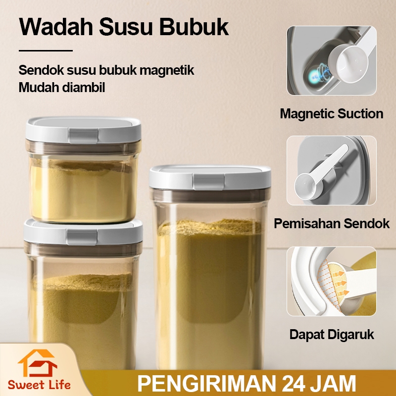 cde Kotak Susu Bubuk Bayi Container/Toples Susu Bubuk Bayi/Toples Kotak Penyimpanan Makanan/Vacuum