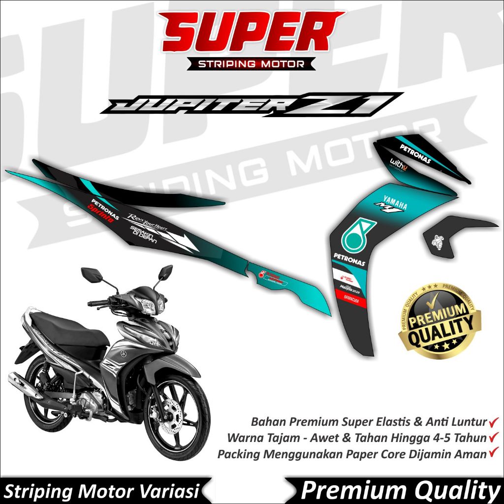 Stiker Jupiter Z1 Anti Luntur keren Striping Jupiter Z1 Striping Yamaha Jupiter Z1 Petronas