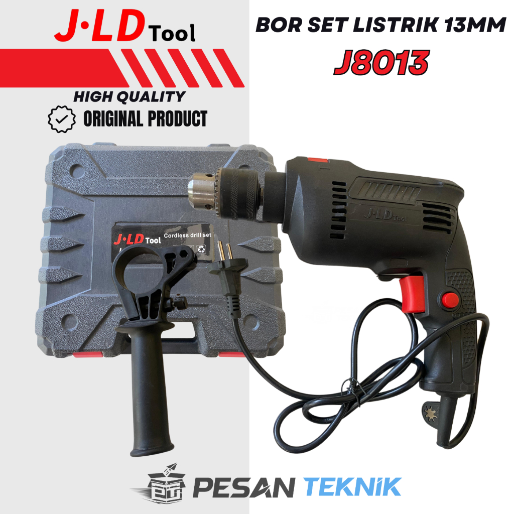 Mesin Bor 13mm Bor Beton Kayu Besi Tembok Bor Listrik Impact JLD J8013
