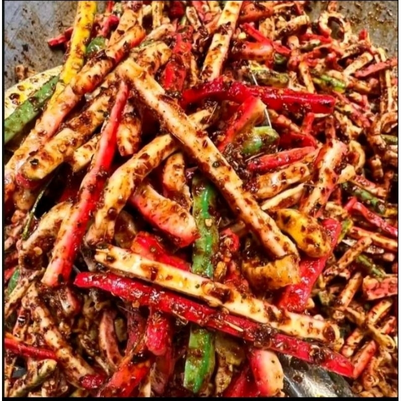 

Seblak kerupuk beton/jaat pedas daun jeruk