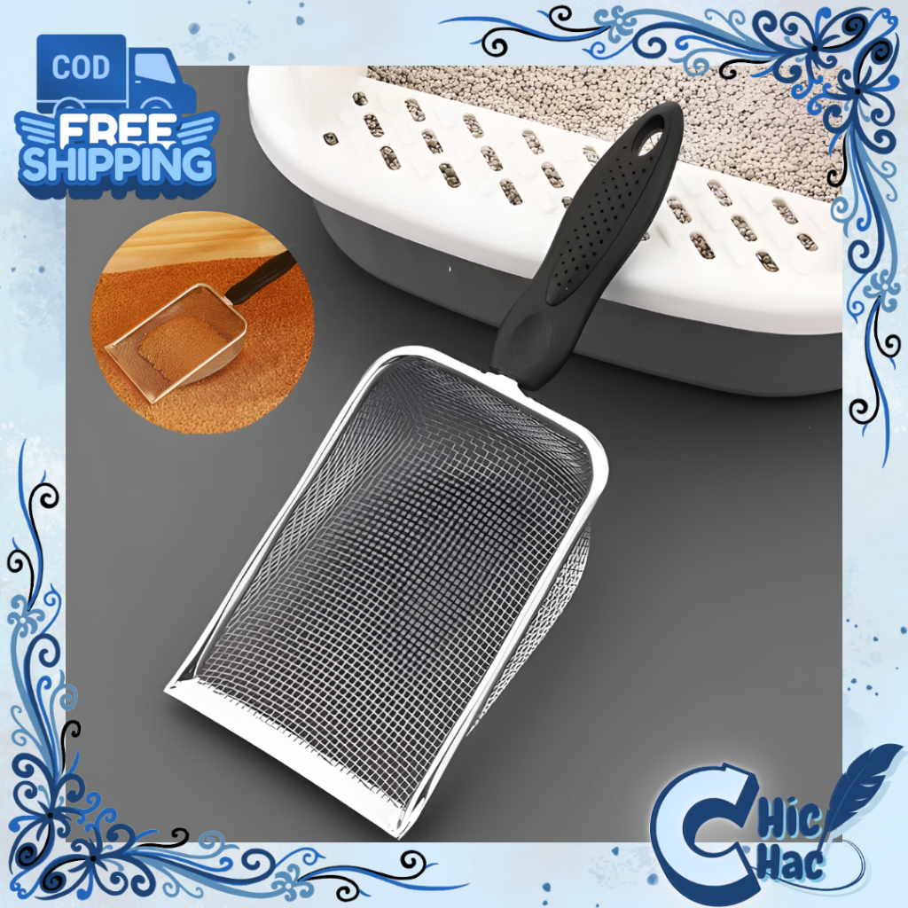 Saringan Stainlees Pasir Kucing / Serbaguna Saringan Sekop / Saringan Pasir Murah Serbaguna