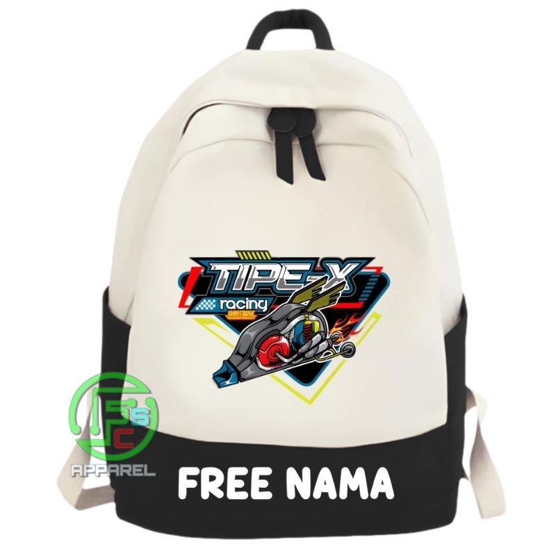 Tas ransel anak laki laki dan perempuan terlaris lucu bergambar tipe-x racing cocok untuk usia 4-12 