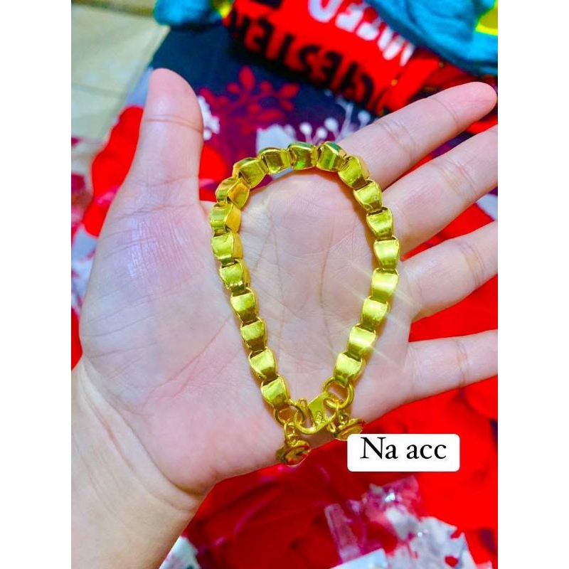 gelang padi 5 suku lapis emas