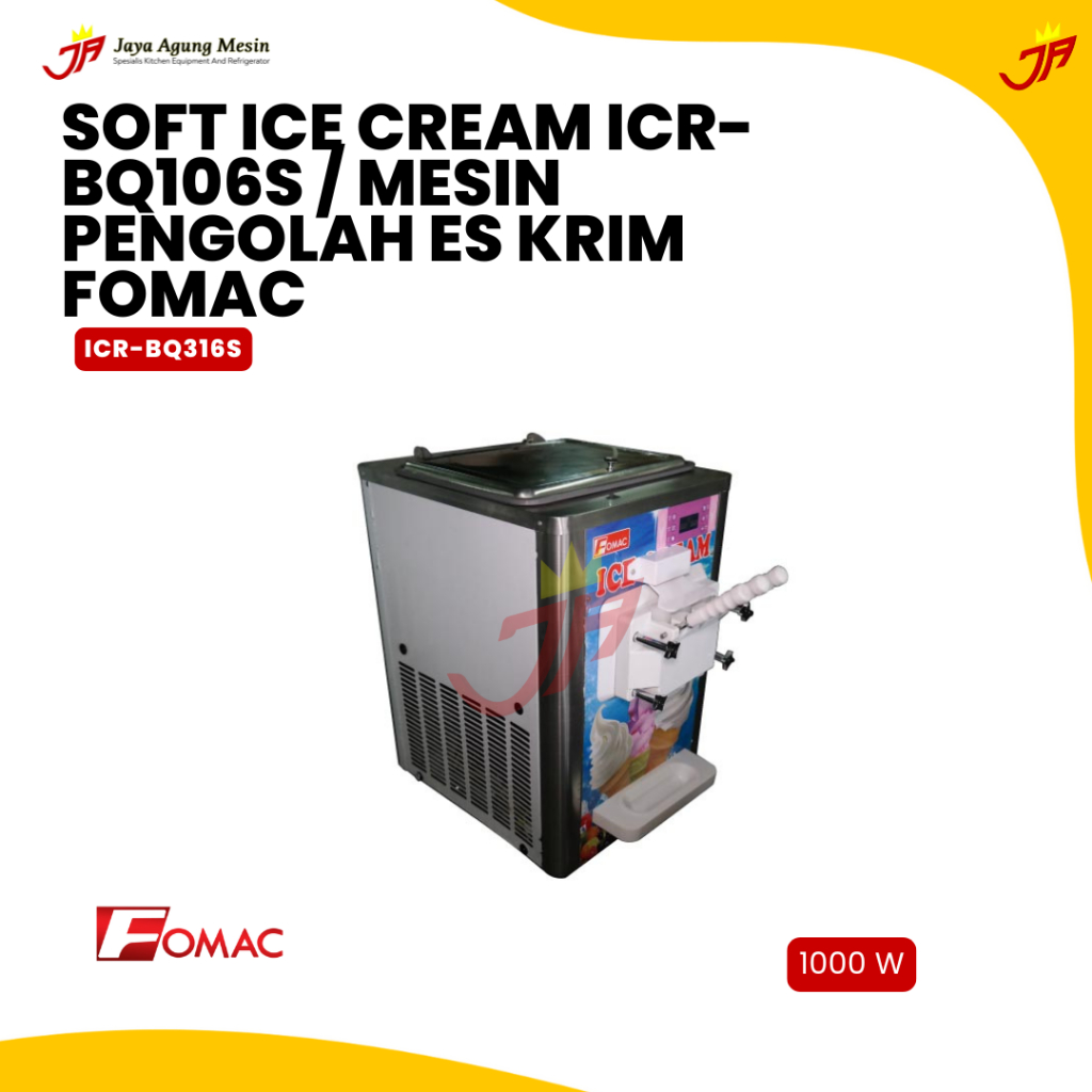 FOMAC Soft Ice Cream ICR-BQ316S / Mesin pengolah es krim Fomac
