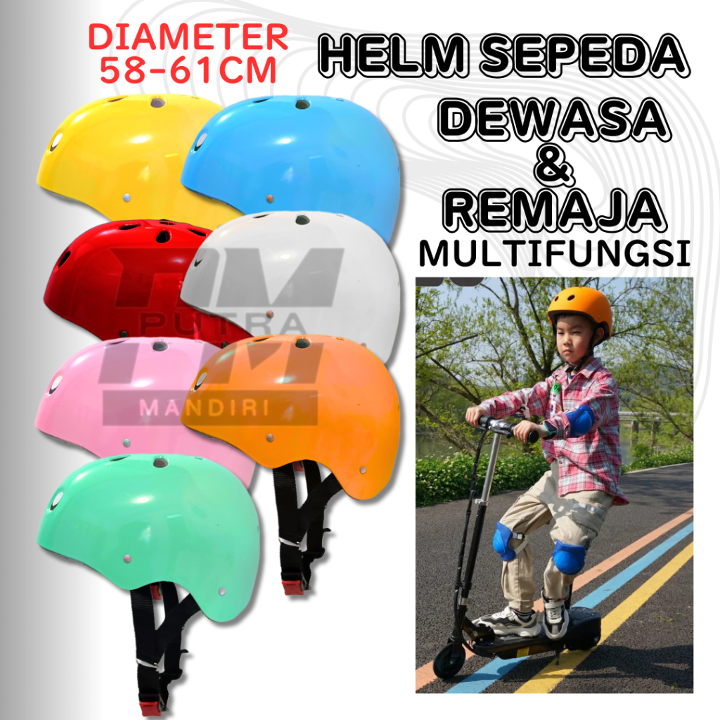 HELM SEPEDA DEWASA POLOS RAFTING SKATEBOARD SEPEDA LISTRIK PERLINDUNGAN UNTUK KEPALA MURAH BERKUALIT