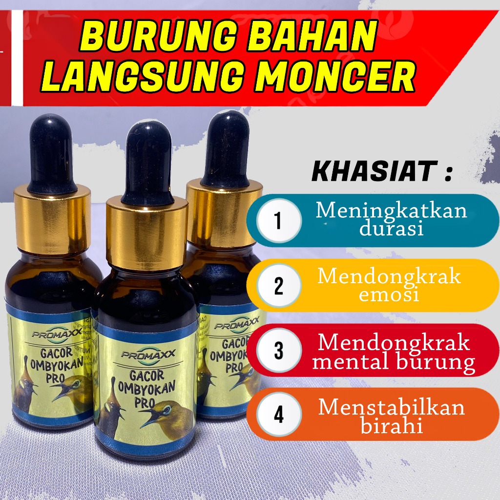 PROMAXX GACOR OMBYOKAN PRO SUPLEMEN BURUNG BAHAN AUTO MONCER