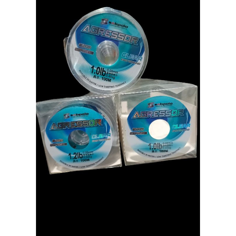 senar pancing SABPOLO AGRESSOR 0,05mm/0, 06mm