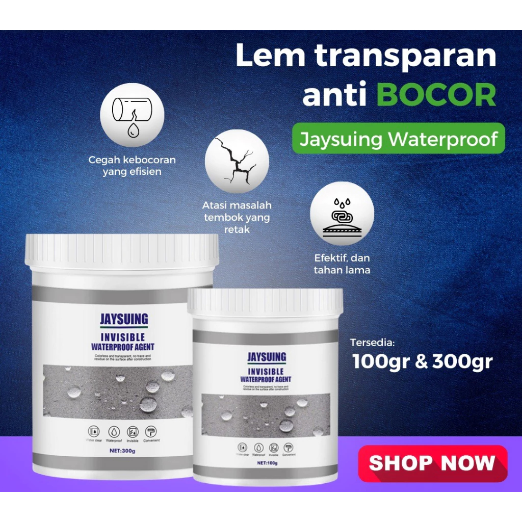 Lem Transparan Jaysuing - Lem anti bocor 300g anti bocor
