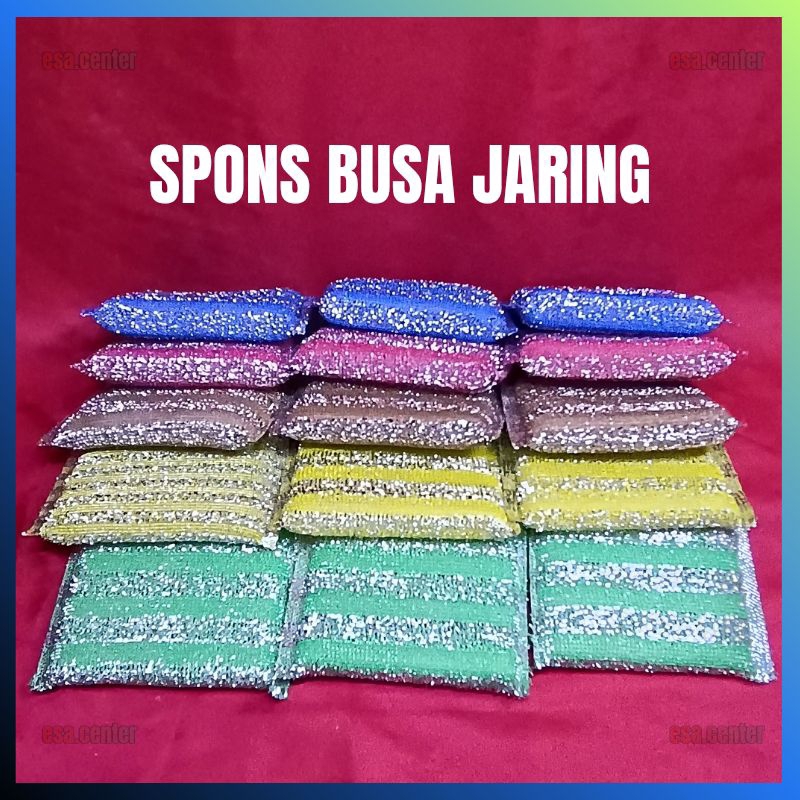 SPONS CUCI PIRING BUSA KAWAT HALUS JARING/ SPONS CUCI PIRING WARNA WARNI