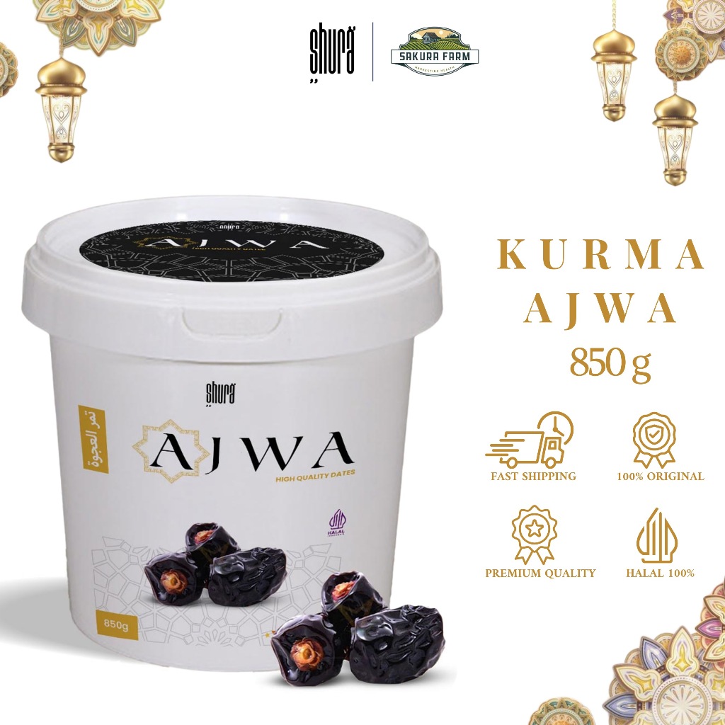 

Shura Kurma Ajwa 850gr Premium Original High Quality Kurma Nabi Premium