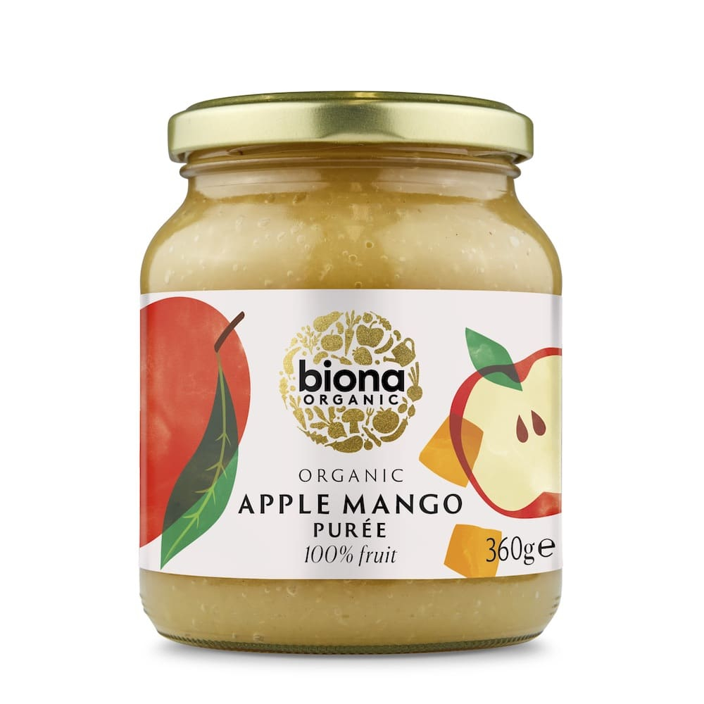 

Biona Organic Apple & Mango Puree 360g – Paduan Apel & Mangga Organik yang Lezat