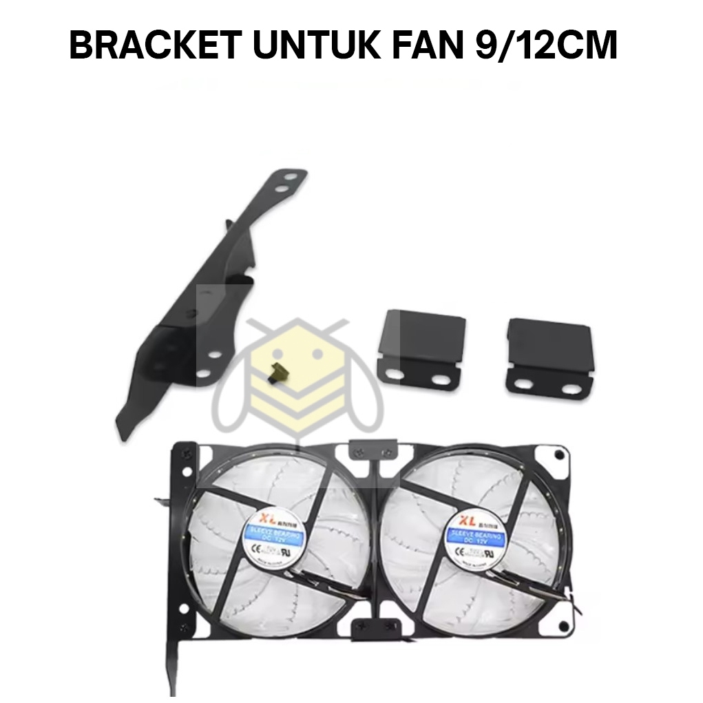 2 Fan Mount Rack PCI Slot Bracket for Video Card 90MM/120MM Fan Bracket Kit