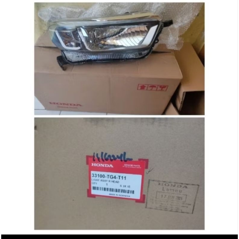 headlamp lampu depan brio satya 2024 model lensa genuine
