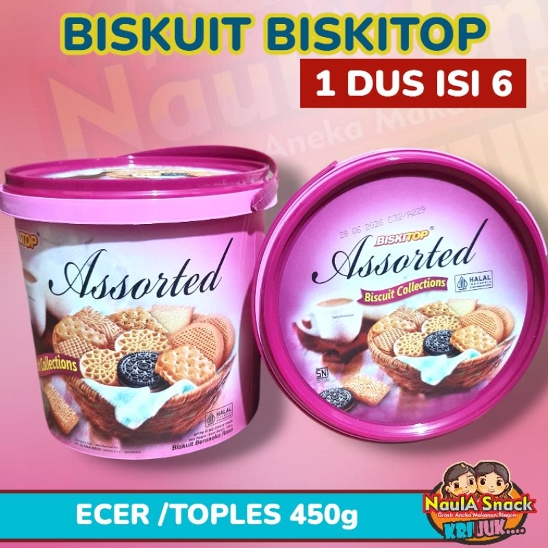 

Biskuit Assorted Biskitop 1 Dus isi 6 toples bisa ecer