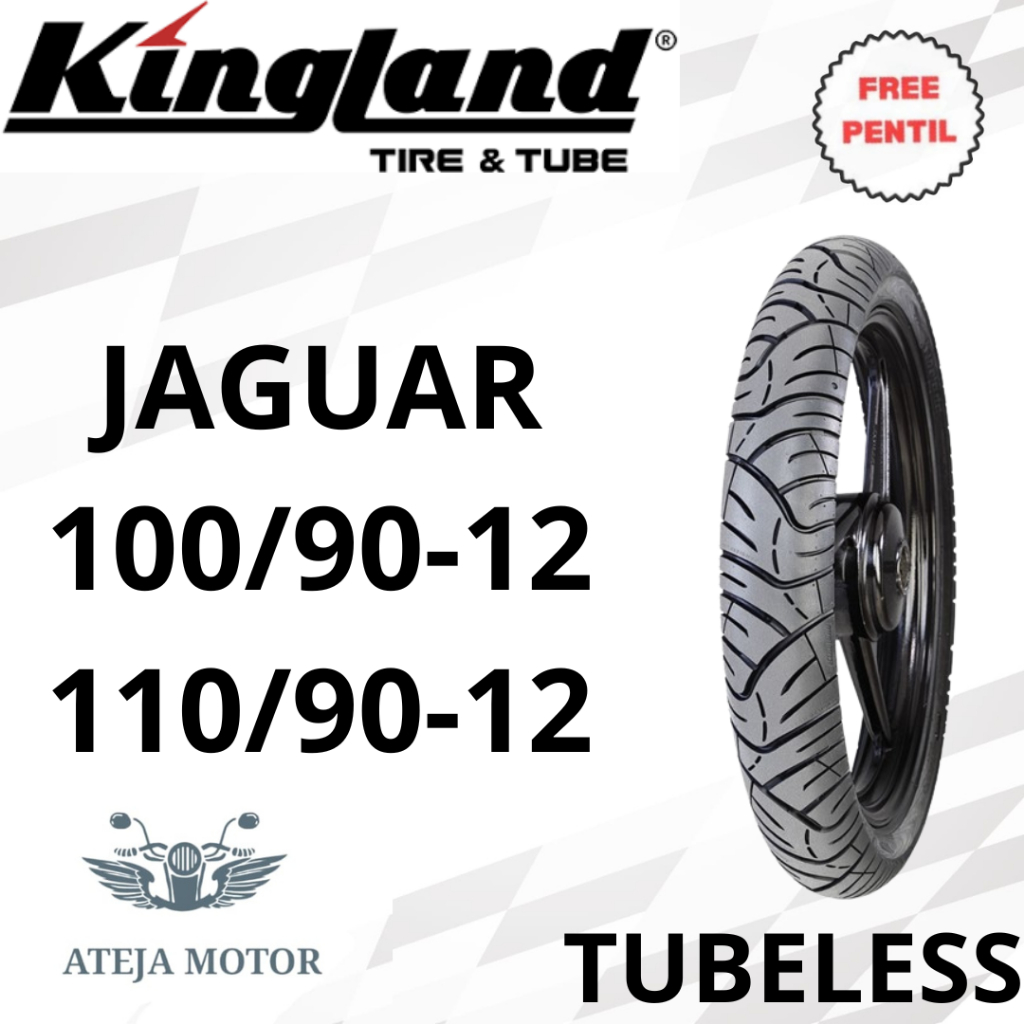 Ban Ring 12 Ban Tubeless Ban Kingland Jaguar 100/90-12 110/90-12 Ban Tubeless Ring 12 Ban Motor Scoo