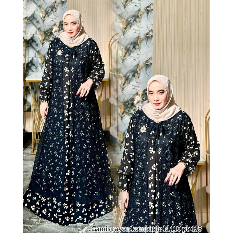 [NEW ARRIVAL] GAMIS BRUKAT KOMBINASI BORDIR PREMIUM