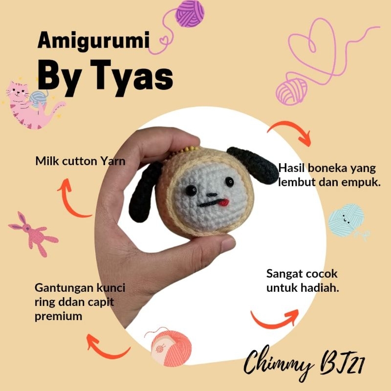 Amigurumi Chimmy BT21 | Ganci Amigurumi BT21