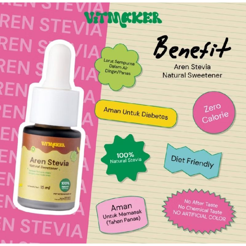 

Nafariz724 Vitmaker Liquid Stevia 15 Ml Pemanis Alami (Pengganti Gula Dengan 0 Calorie)