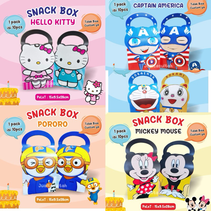 

(ready) box snack ultah isi 10pcs yaa