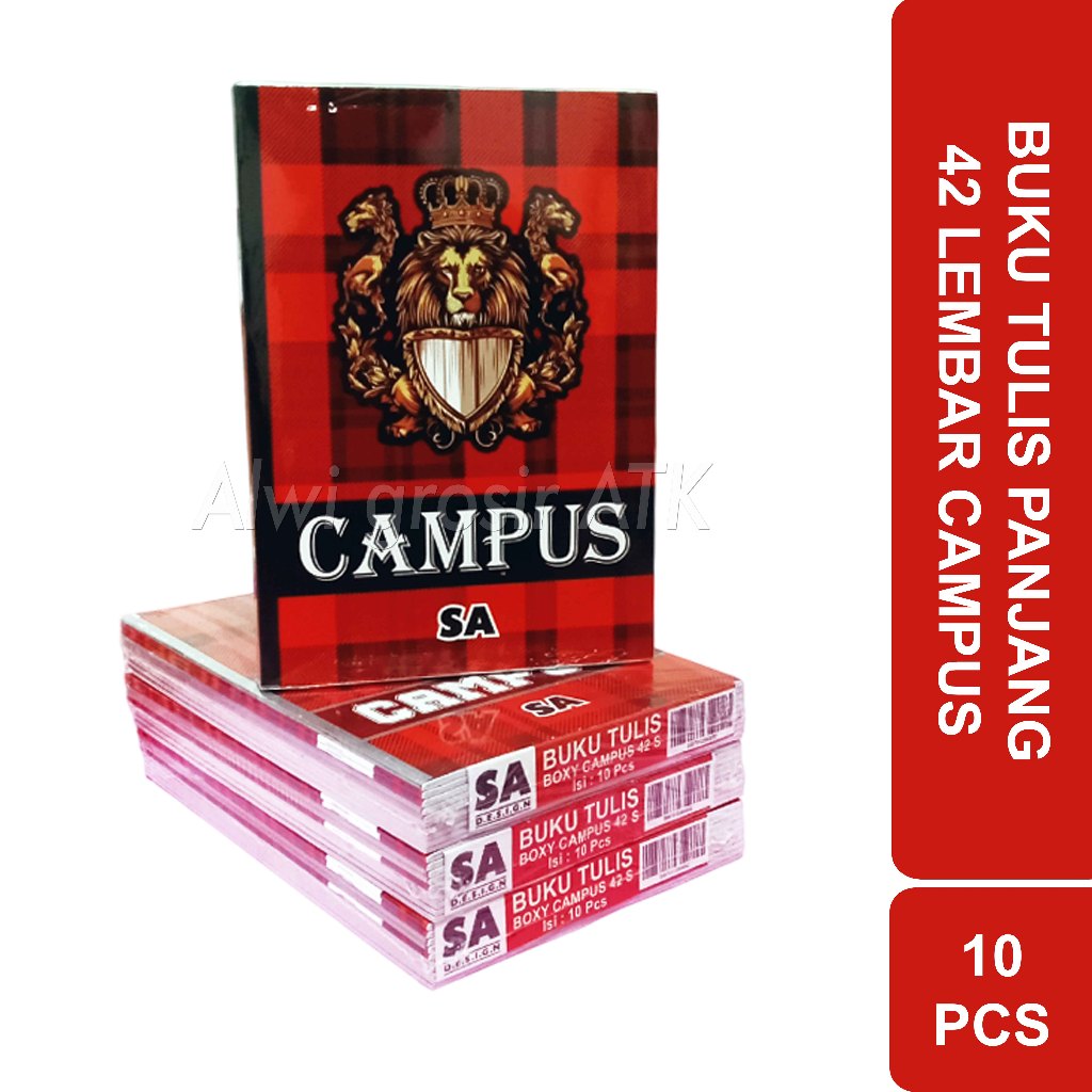 

Buku Tulis Panjang Campus 42 Lembar Boxy Sampul Tebal | 1 Pack = 10 Buku