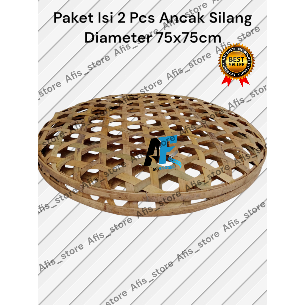 DISKON MURAH 2 PCS Ancak Kurungan Ayam Aduan Diameter 75x75Cm Bahan Fulll Bambu Alas Kurungan Ayam B