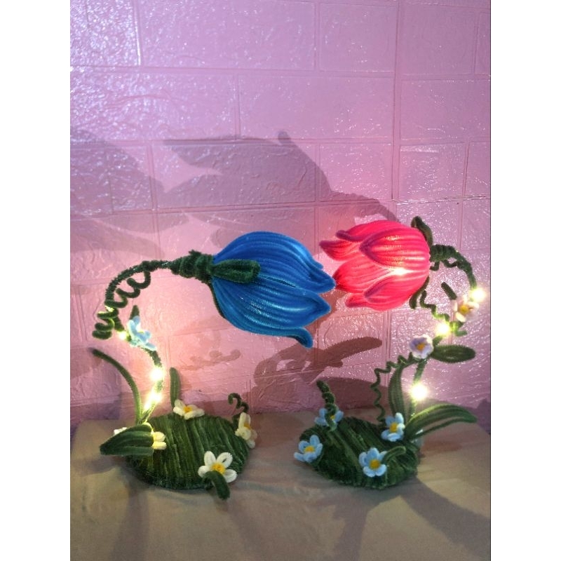 Lampu tidur kawat bulu