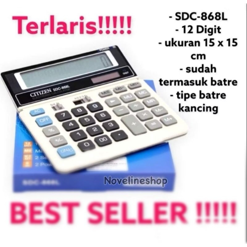 

Calculator SDC-868L 12 digit - Kalkulator Desktop Meja Kantor SDC 868L