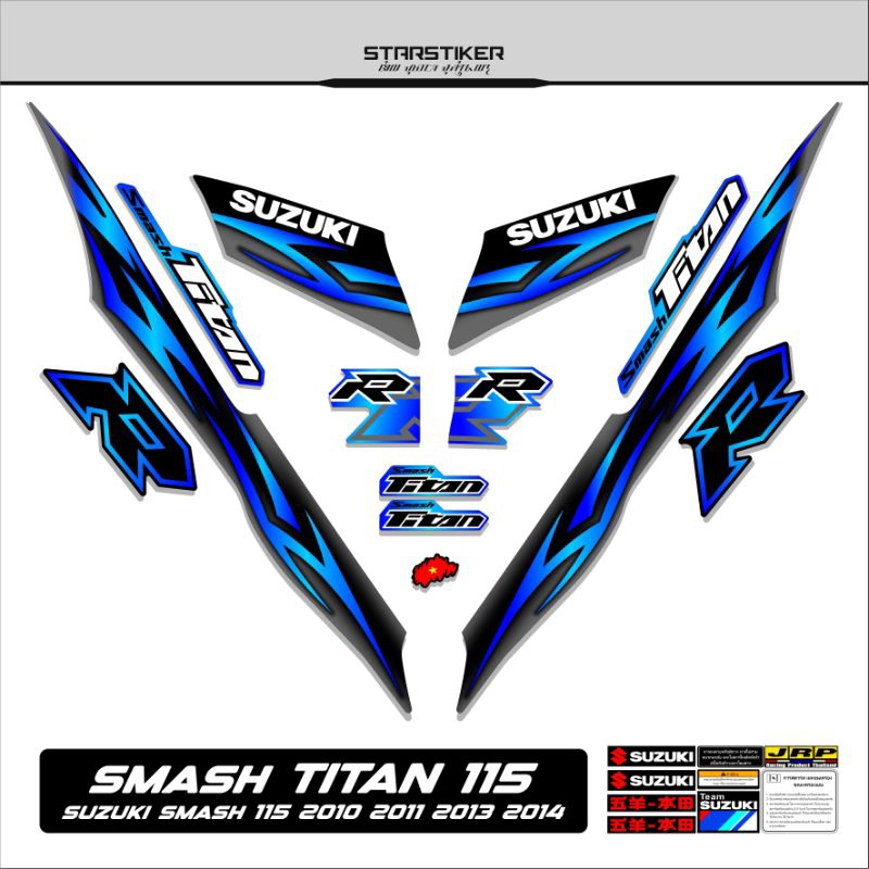 6 / Striping Smash Titan 115 Suzuki 2010 2011 2012 2013 2014 Stiker Sticker Lis Les Variasi