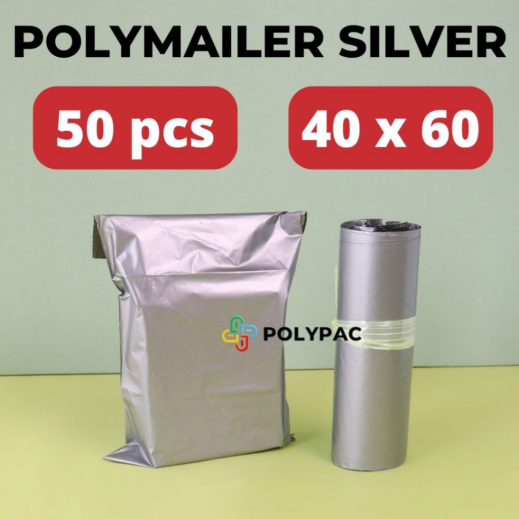 

Plastik Polymailer Abu Silver [40x60] isi 50 pc - Plastik Packing Lem