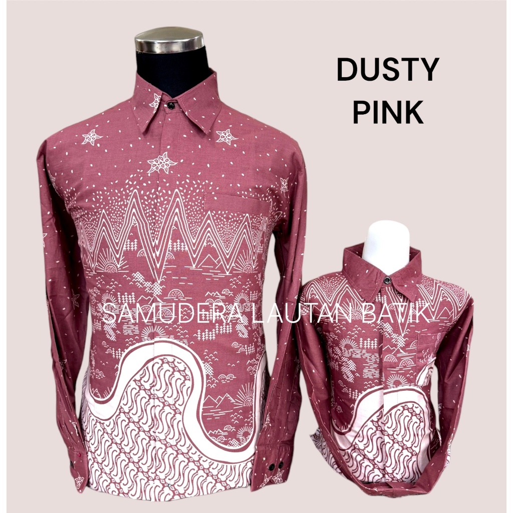 KEMEJA BATIK PRIA WARNA Pink,Kemeja Batik Couple Ayah Anak Warna Pink, Batik Salem