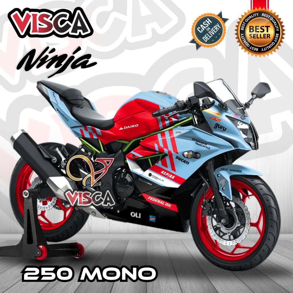 Decal Ninja 250RR Mono Full Body Stiker Ninja 250SL Striping Ninja 250 Sl Mono Dekal Ninja 250 Mono 
