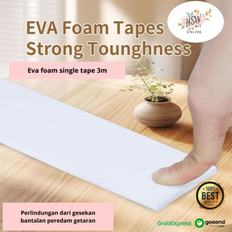 Eva Single Tape Busa Peredam Suara Ruangan Putih Foam Bantalan Peredam Getaran Pelindung Panas Penut
