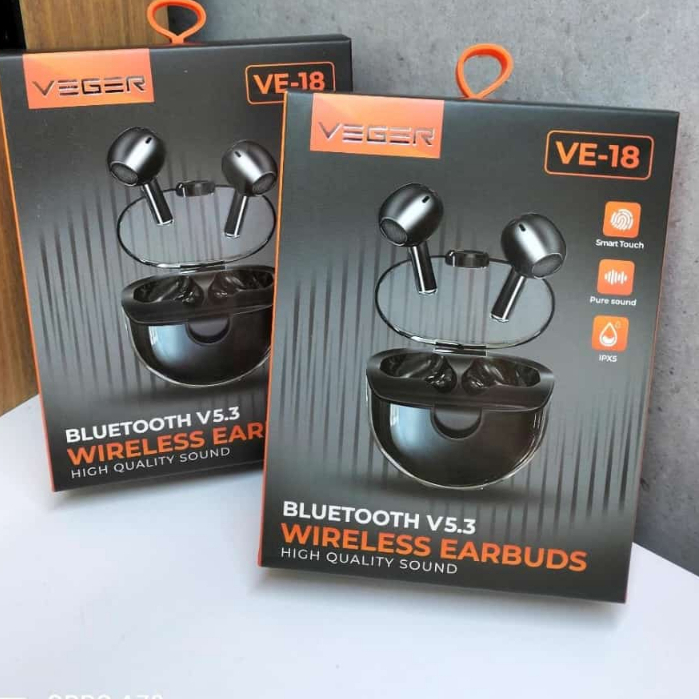 Headset/Earphone TWS VEGER VE18 / TWS Wireless Earphone Bluetooth VE18