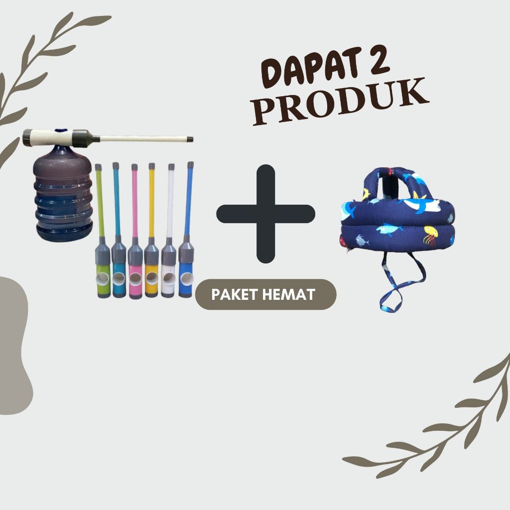Paket HEMAT helm pelindung kepala bayi + Baby walker paralon alat belajar jalan bayi dapat 2 produk