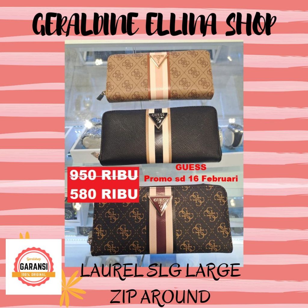 Dompet guess wanita 100% original seri LAUREL Medium