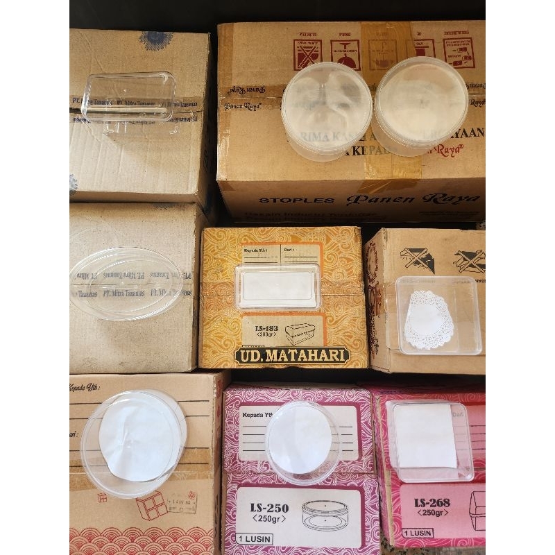 Toples Kue Kering Bulat 500gr /Toples Bulat 250gr / toples Persegi Panjang TOP PLUS 400gr/  Persegi 