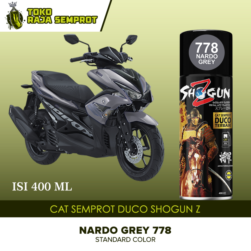 Cat Semprot Motor Pilox Shogun Z Paint Duco Nardo Grey 778 - Cat Pilok Motor Nardo Grey