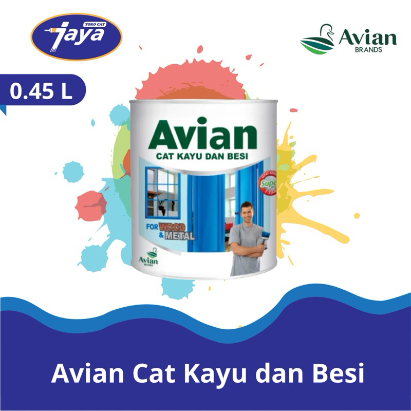 CAT KAYU DAN BESI AVIAN 0,5 KG / CAT MINYAK / CAT KAYU / CAT BESI WARNA LENGKAP