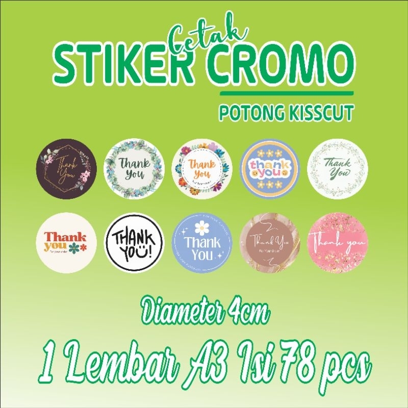 

Stiker Cromo | Stiker Label | Diameter 4cm Isi 78pcs | Potong Kisscut