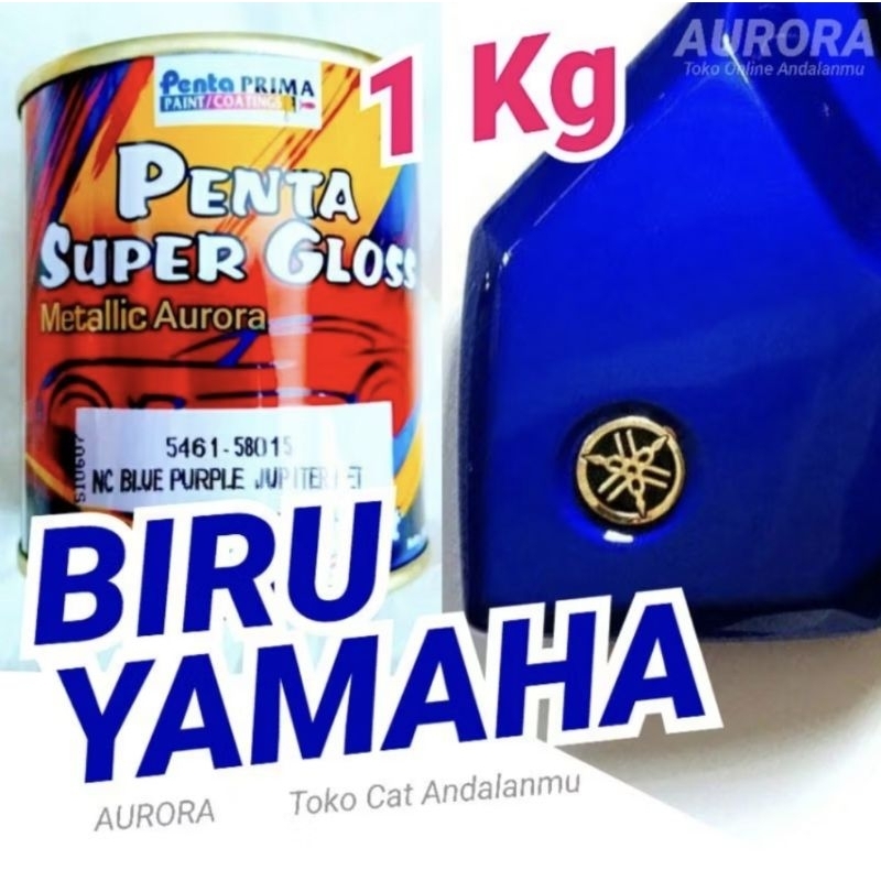 CAT PENTA SUPER GLOSS METALLIC BLUE PURPLE.JUPITER - BIRU YAMAHA METALIK - 1kg