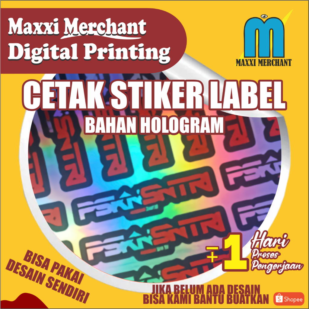 

stiker hologram a3+ free cutting