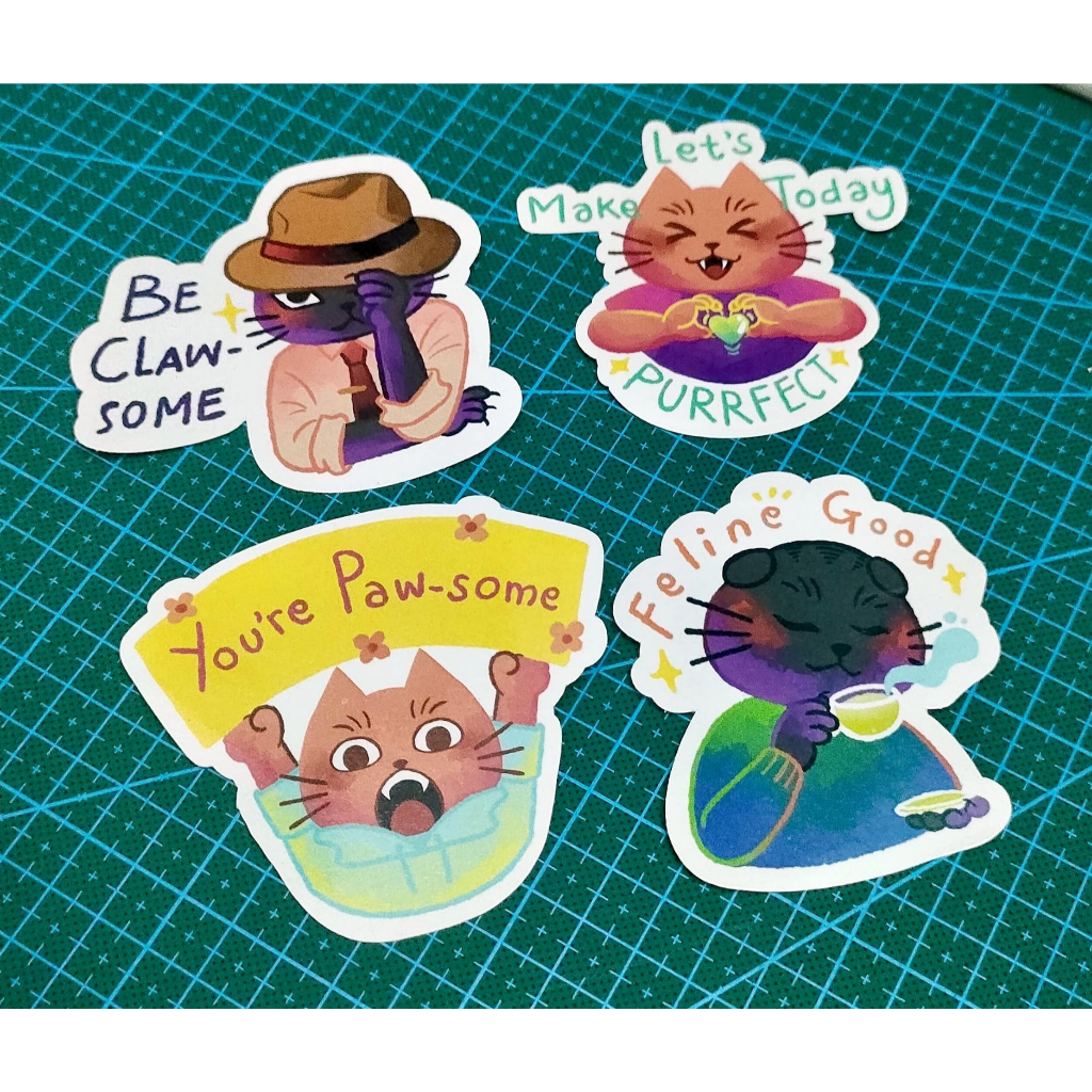 

Stiker Kucing Stay Paw-Sitive
