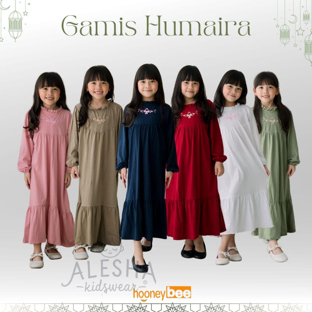 Gamis Anak Perempuan - Gamis Humaira Hooneybee