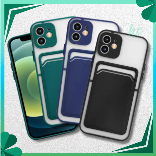 Casing Hp Oppo A16 A37 / Neo 9 Silicone Case Colored Card Slot TPU Softcase Holder Simpan Kartu atau