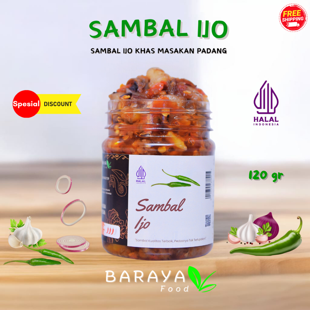 

SAMBAL IJO KHAS PADANG - 120 gr - Baraya Food