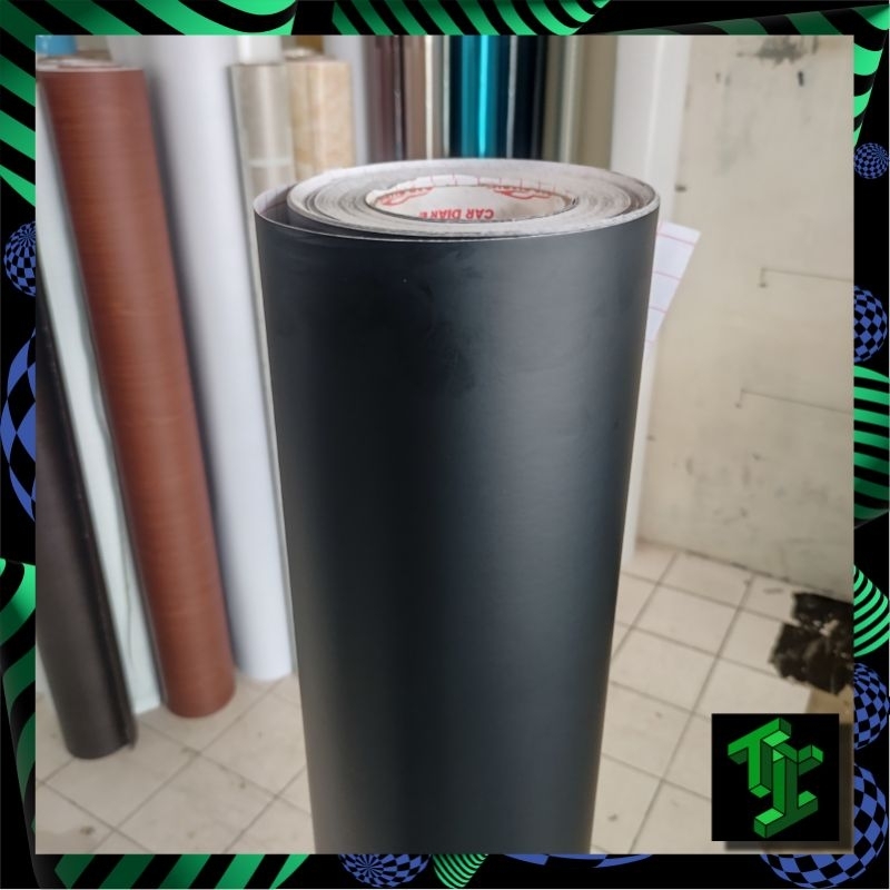 Stiker motor/Stiker warna hitam doff/Stiker elastis/Stiker otomotif