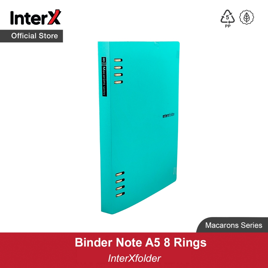 

InterX Folder Binder Note 8 Ring Macarons Buku Catatan A5