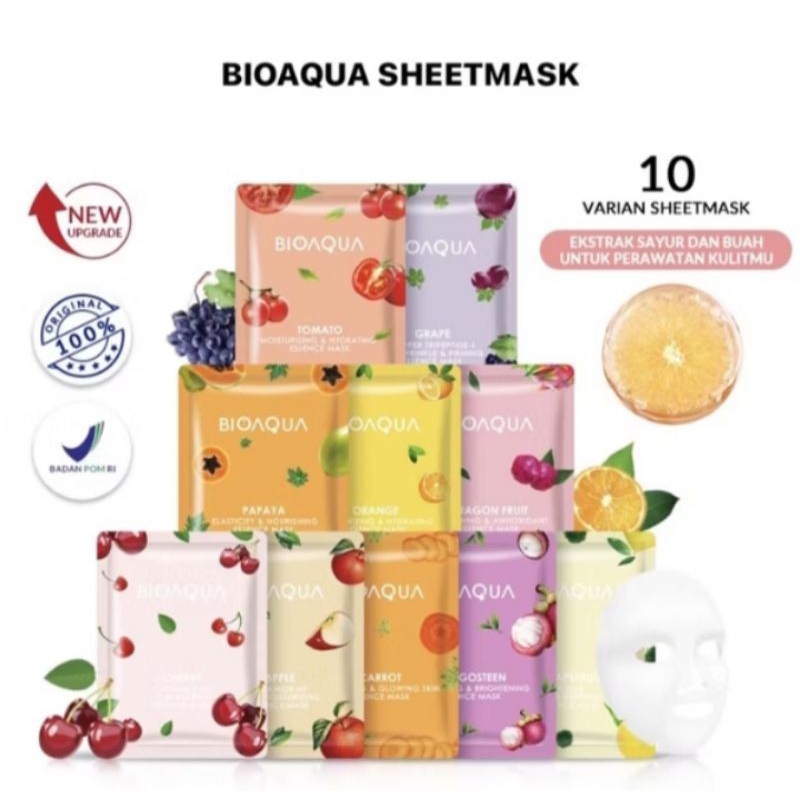 Bioaqua sheet mask natural serum series facial treatment masker wajah