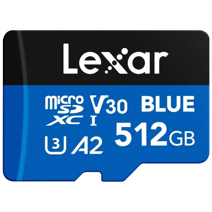 LEXAR BLUE UHS-I U3 V30 A2 512GB MICROSDHC MICROSDXC MEMORY MICROSD CARD LMSBLUE512G-BNANG