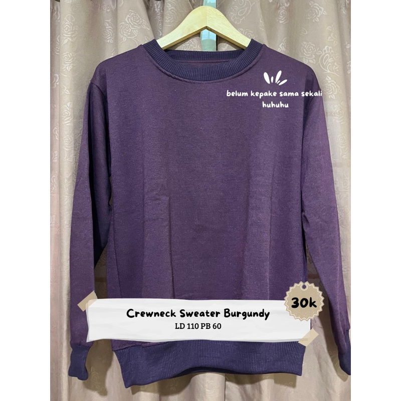 CREWNECK SWEATER BURGUNDY